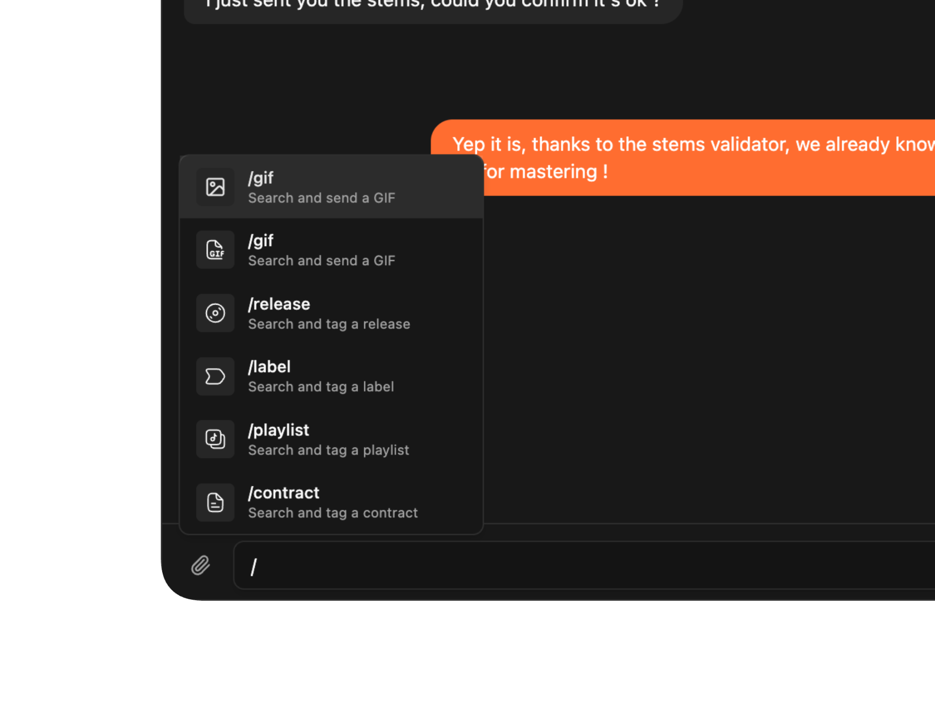 Share files without leaving the chat