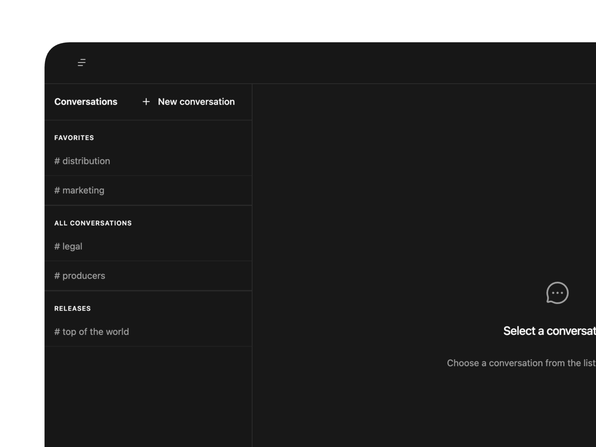 Project-scoped conversations