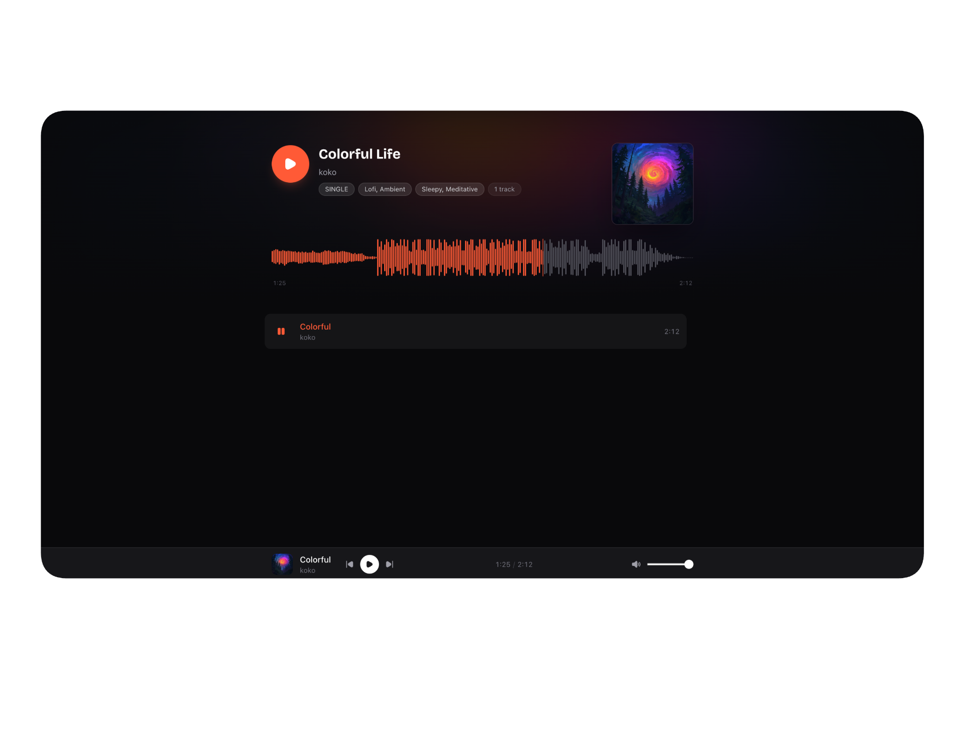 A beautiful listening page for every release