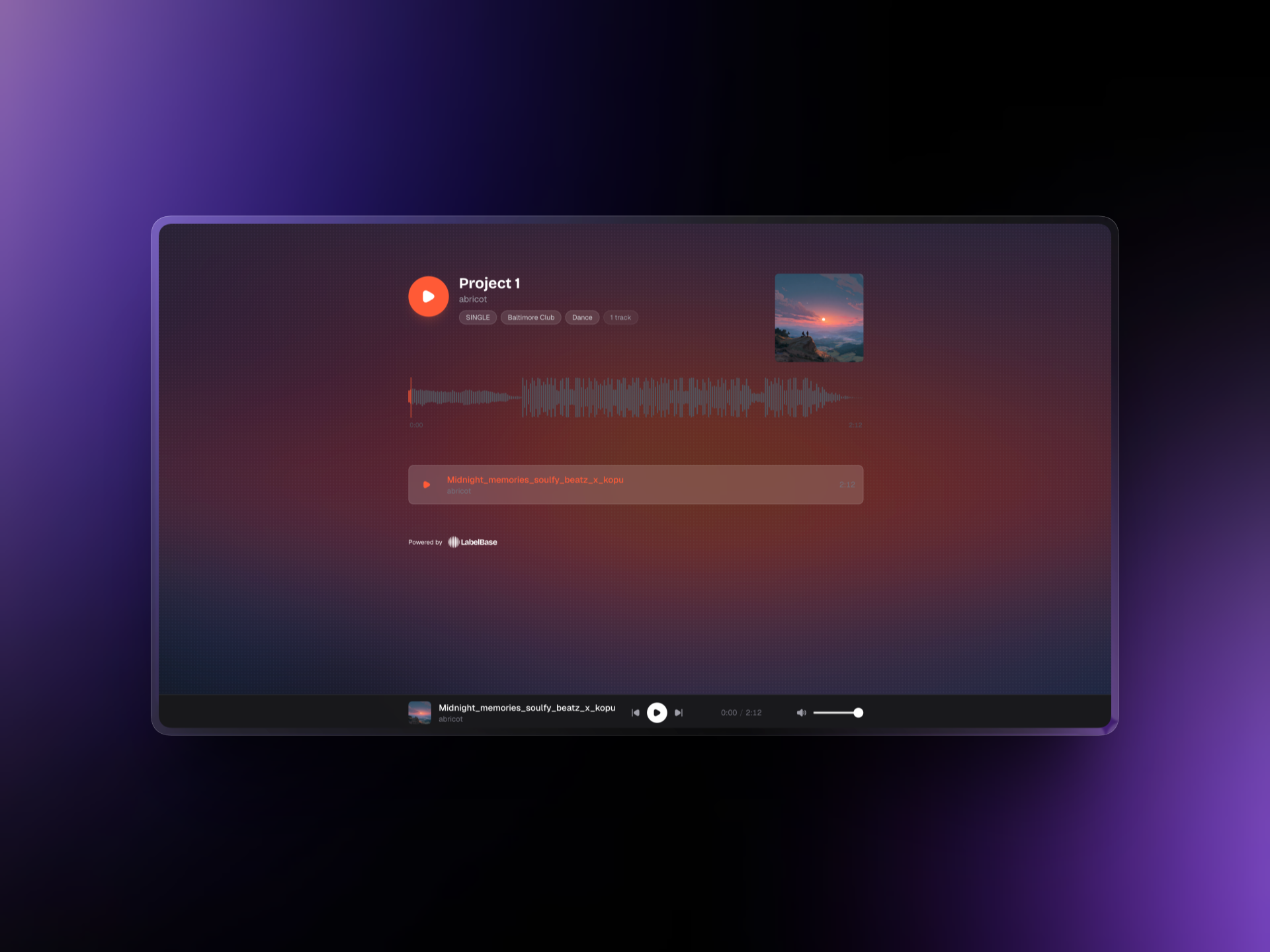 A beautiful, shareable listening page