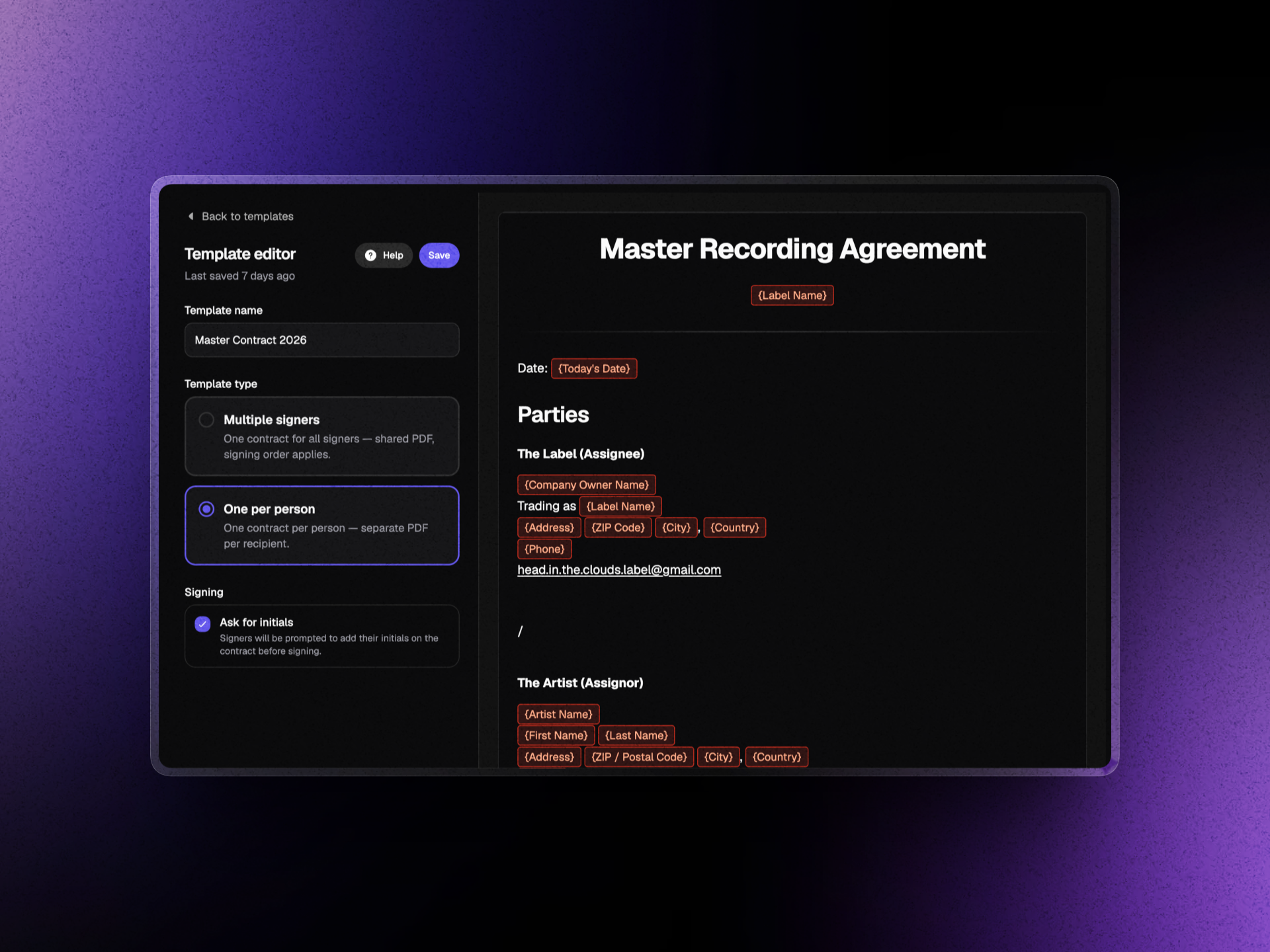 Generate templates with dynamic variables — your data, your way